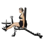 Force USA Adjustable home gym bench with incline, decline, and transport wheels