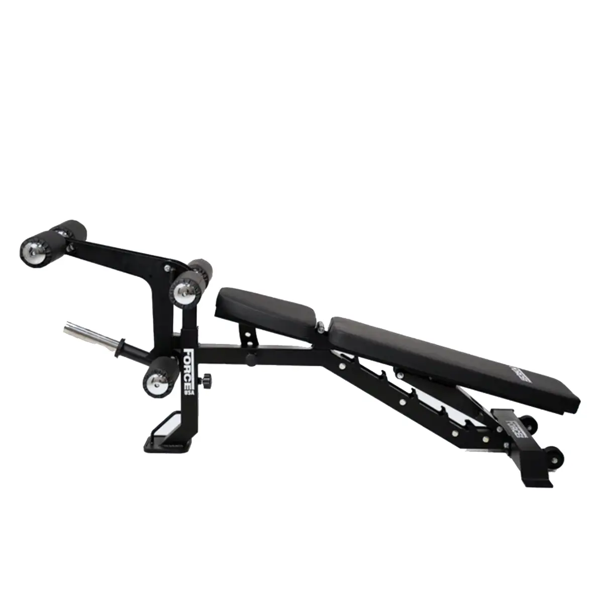 Force USA MyBench FID Bench with preacher curl and leg developer attachments