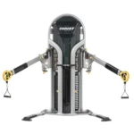 Functional trainer with 12 height positions and 9 width positions
