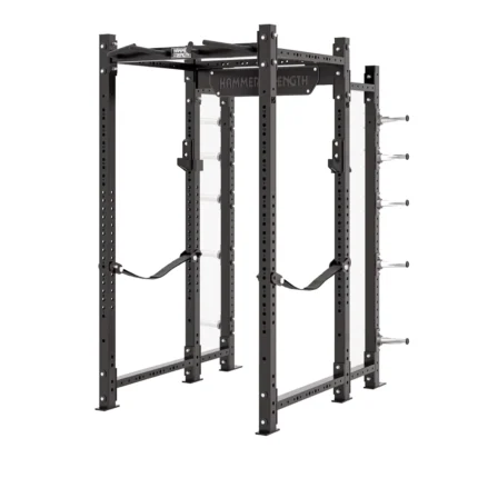 Hammer Strength HD Athletic NX Power Rack with integrated plate storage
