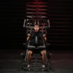 Hammer Strength Iso-Lateral Plate-loaded front lat pulldown with integrated weight storage