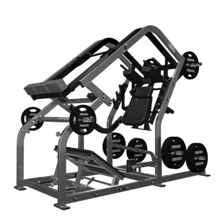 Hammer Strength Plate Loaded Pendulum-X Squat machine