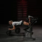 Hammer Strength Plate-loaded leg curl with independent diverging and converging motion