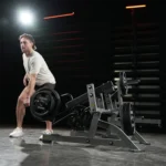 Hammer Strength Plate-loaded squat and high pull machine with XL ergonomic handles