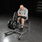 Hammer Strength calf machine with adjustable thigh restraint
