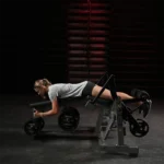 Hammer Strength iso-lateral hamstring machine with separate weight horns