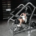 Hammer Strength lower-body squat machine with range of motion adjustment