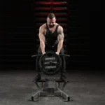 Hammer Strength row machine with dual weight loading positions