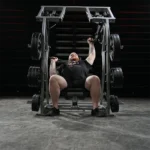 Hammer Strength shoulder press with angled back pad