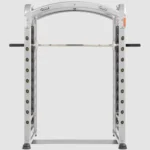 Hoist Smith machine with frictionless guided motion and walk-through design
