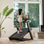 Home workout on NordicTrack treadmill with iFIT display