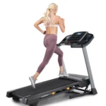 Home workout on NordicTrack treadmill with incline training