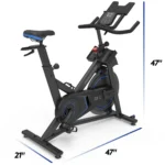 Horizon 7.0 IC Indoor cycling bike with SPD pedals, LCD display, and heart rate monitor