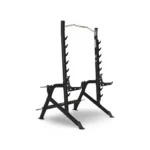 Inspire Fitness Squat Rack Heavy-duty squat rack with chrome weight horns for plate storage