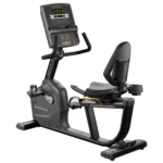 Matrix Endurance LED Recumbent Bike in a commercial fitness facility