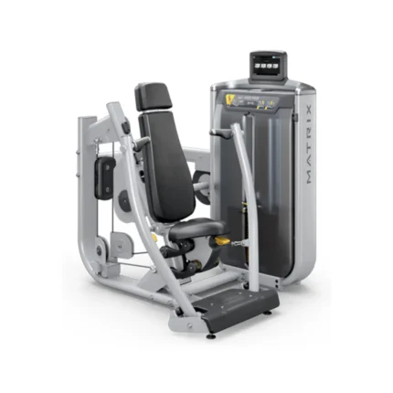 Matrix Ultra Converging Chest Press Machine with adjustable seat and back pad
