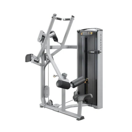 Matrix Versa Diverging Lat Pulldown Machine with full weight stack shields