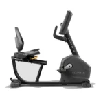 Matrix recumbent exercise bike with LED console and ergonomic seat back support