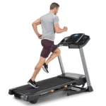 NordicTrack folding treadmill with adjustable cushioning