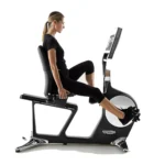 Recline Personal Side view of Technogym comfort-focused exercise bike