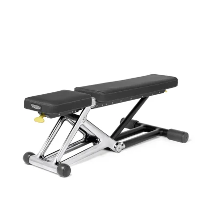 Technogym Personal Weight Bench with integrated transport wheels