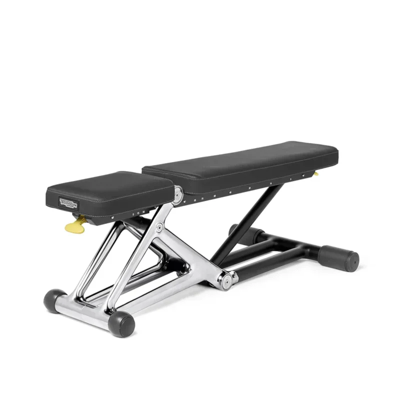 Technogym Personal Weight Bench with integrated transport wheels
