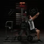 Upper body push pull machine with chest press and lat pulldown functions
