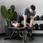 Vision Keystone Heavy-duty adjustable weight bench with wheels and handles