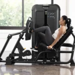 Vision lower body strength machine with full weight stack shielding